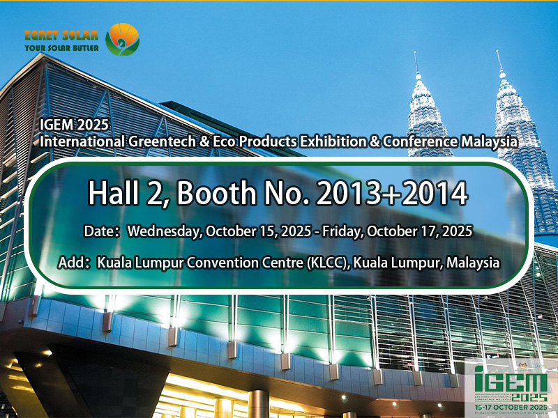 Terokai penyelesaian PV sehenti dengan Egret Solar di ICEM2025 International Greentech & Eco Products Exhibition & Conference Malaysia