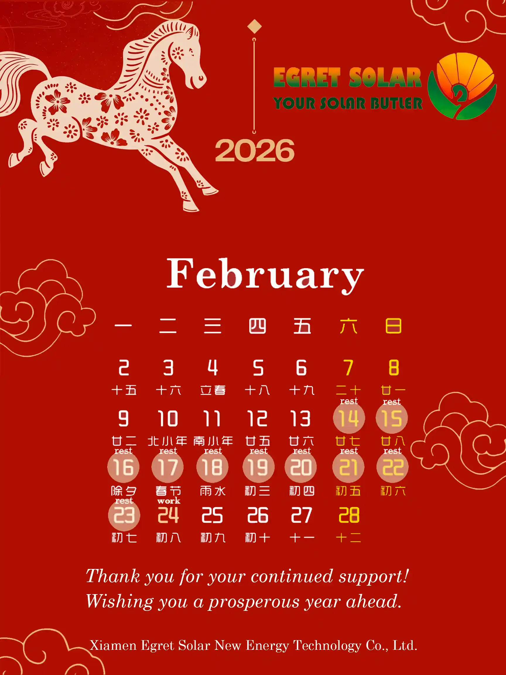 Peringatan Penutupan Cuti Kilang Solar Egret