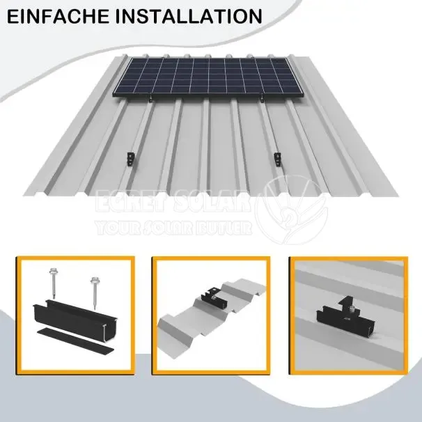 Kit sistem kereta api solar hitam